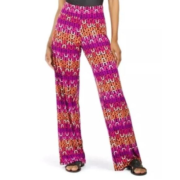 Trina Turk Women's Pants Echo Chain Wide Leg Swim Cover Up Sz. Medium - Picture 1 of 6